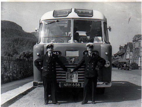 people utside a bus