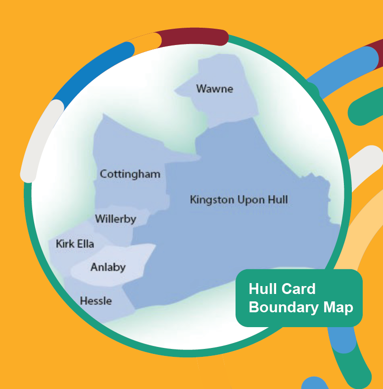 A map of the Hull Card & KAT Card boundary.